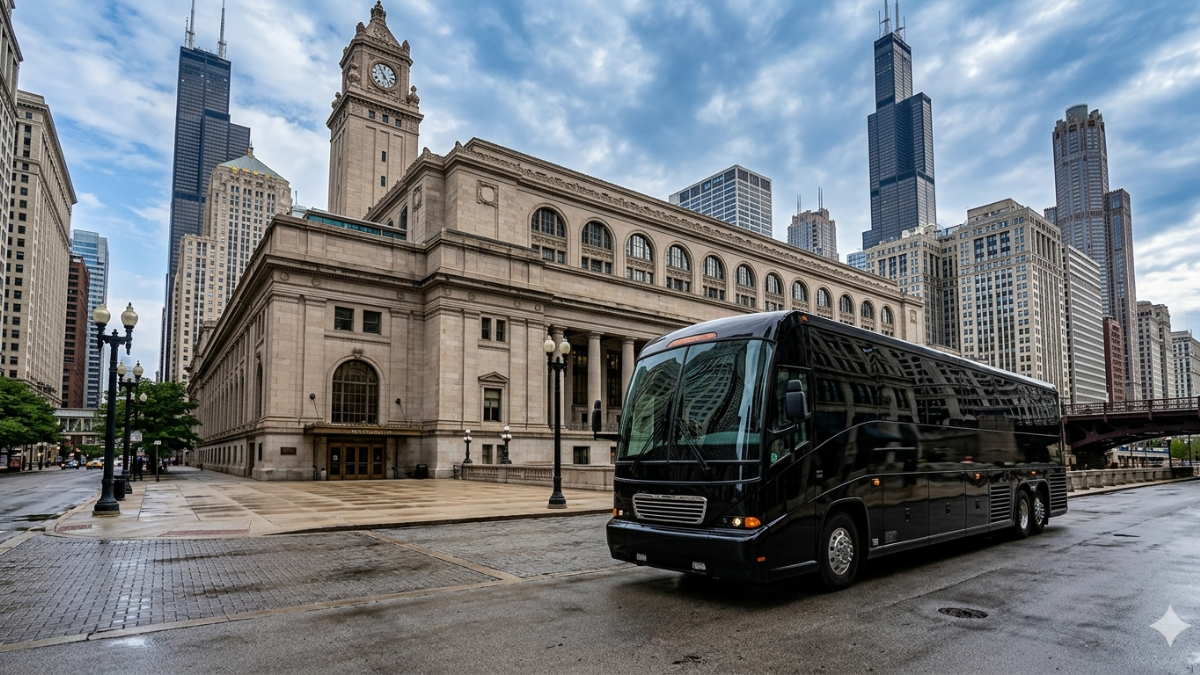 Coach bus Chicago large group transport