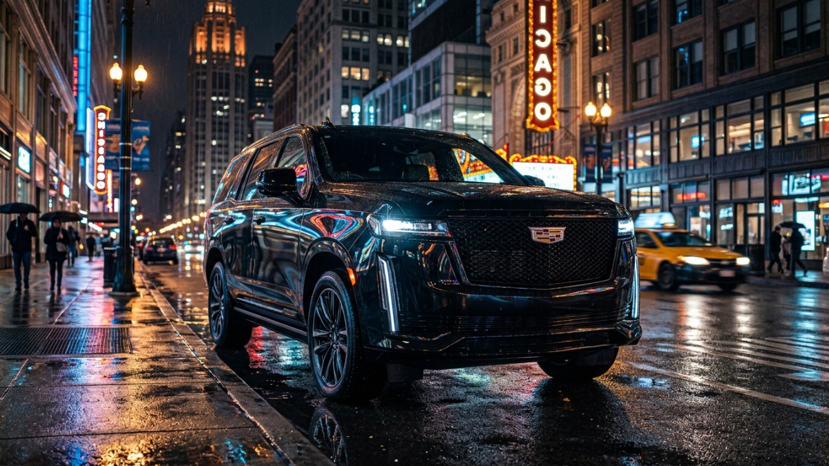 Limo Service Chicago luxury fleet of sedans, SUVs, limos and party buses