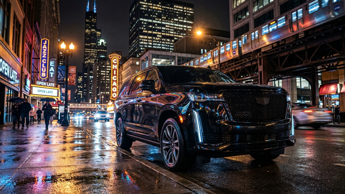 Luxury 2026 Cadillac Escalade limo service in Chicago