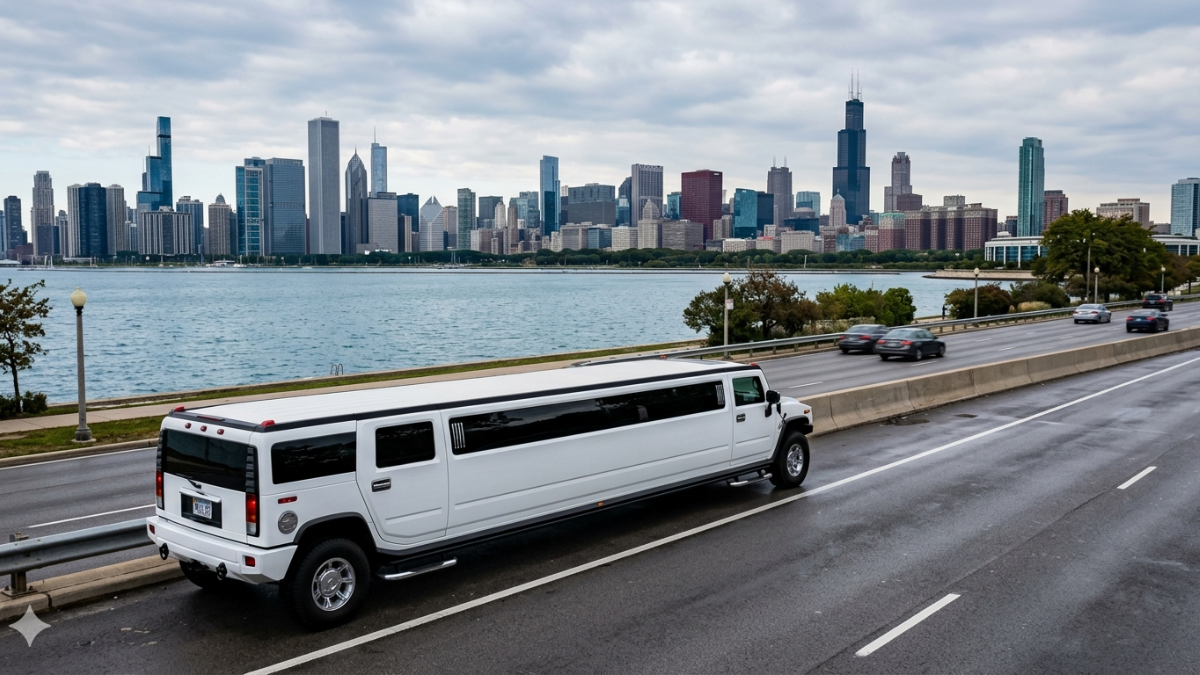 Stretch Hummer limo side