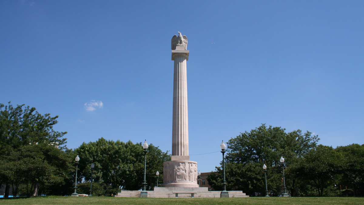The Illinois Centennial Monument in Logan Square