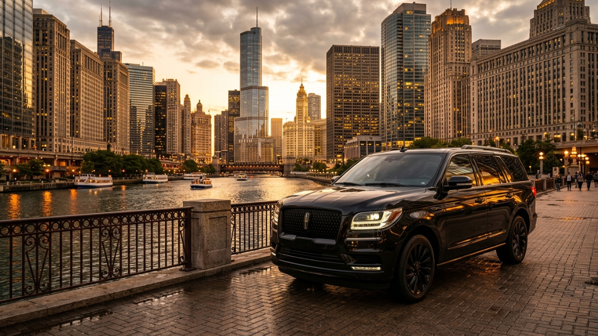 Lincoln Navigator riverfront Chicago