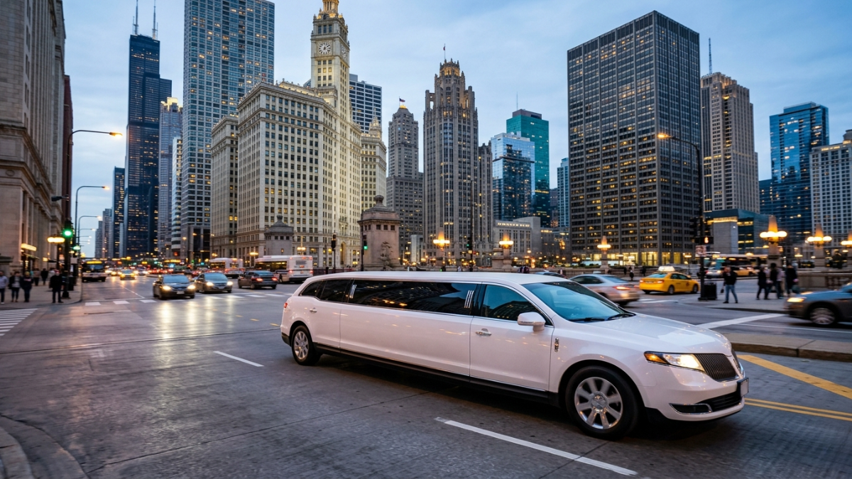 Lincoln stretch limo exterior